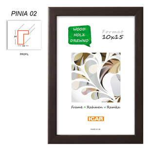 CODEX rám dřevo PINIA  30x45 cm, tmavě šedý (02)